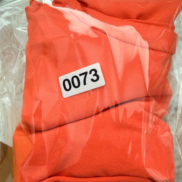 Banana Republic Coral Orange Dream Shift Dress Ruffle Sleeve Career Church Sz 6 - Picture 8 of 8